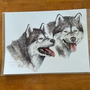 Doug Lindstrand Alaskan Artist ‘Mushing Buddies’ Limited Edition Signed Print